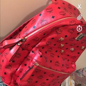 RED MCM BOOKBAG